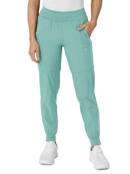 Women's Eight-Pocket Comfort Waist Pant - 5555 - Turquoise