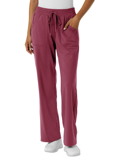 Women's  Five-Pocket Wide Leg Scrub Pant - 5559 - Carnation