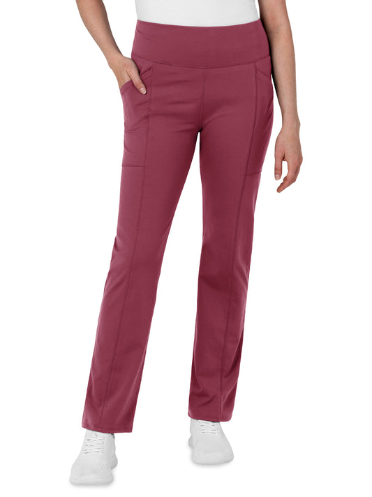 Women's Three-Pocket Straight Leg Scrub Legging - 5659 - Carnation