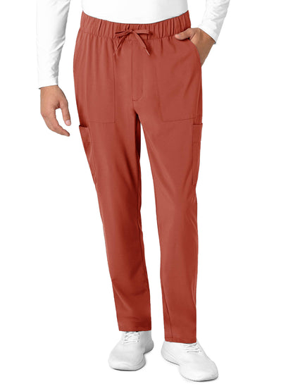 Men's Six-Pocket Tapered Scrub Pant - 5834 - Mineral Red