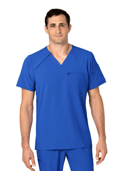 Men's Three-Pocket Ez Zip V-Neck Top - 6034 - Royal