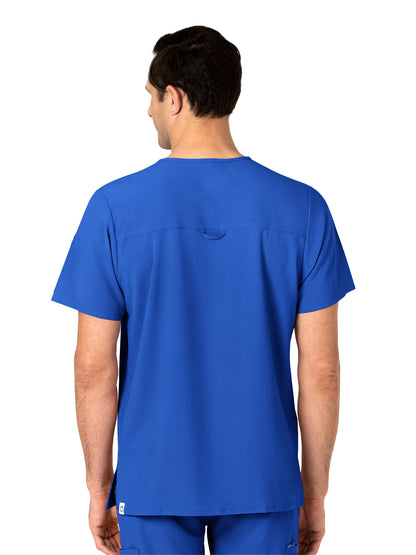 Men's Three-Pocket Ez Zip V-Neck Top - 6034 - Royal