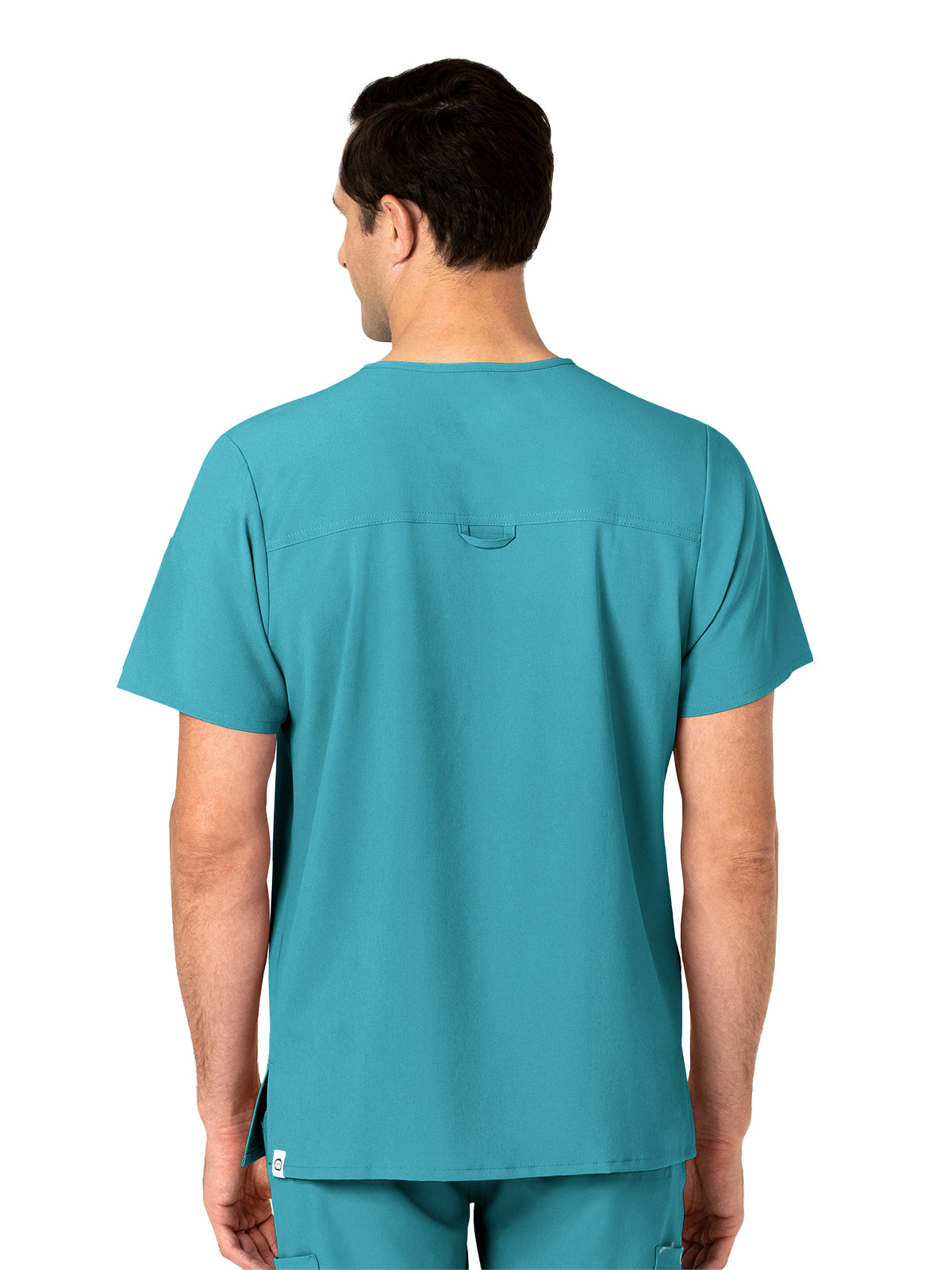 Men's Three-Pocket Ez Zip V-Neck Top - 6034 - Teal Blue