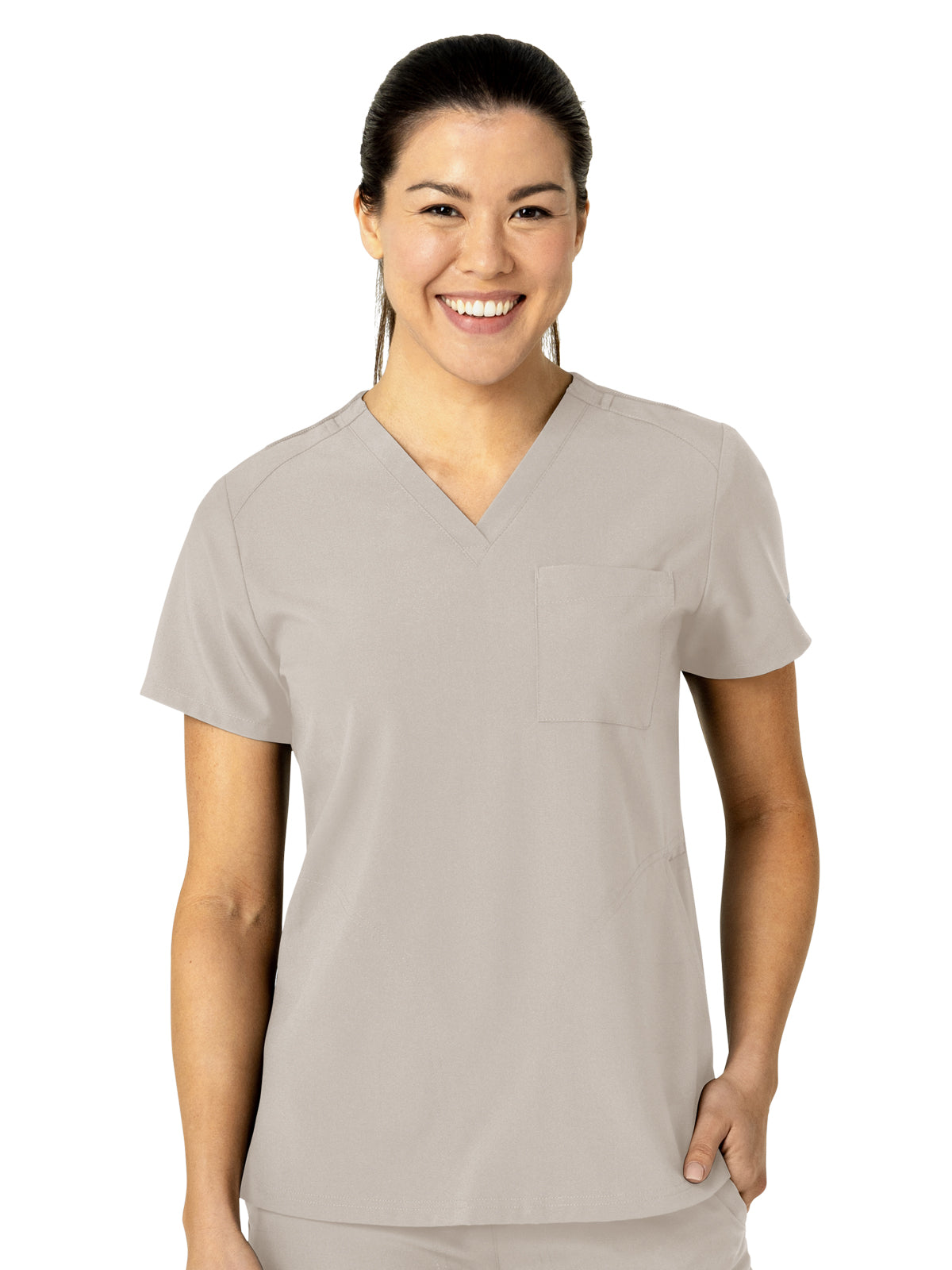 Women's Three-Pocket Flex-N-Reach V-Neck Scrub Top - 6045 - Cloud