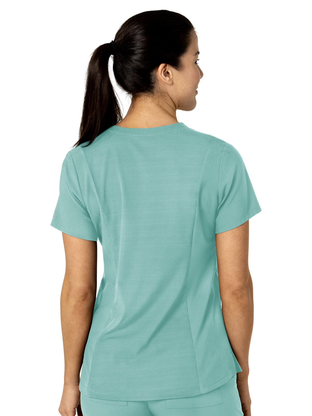 Women's Three-Pocket Flex-N-Reach V-Neck Scrub Top - 6045 - Turquoise