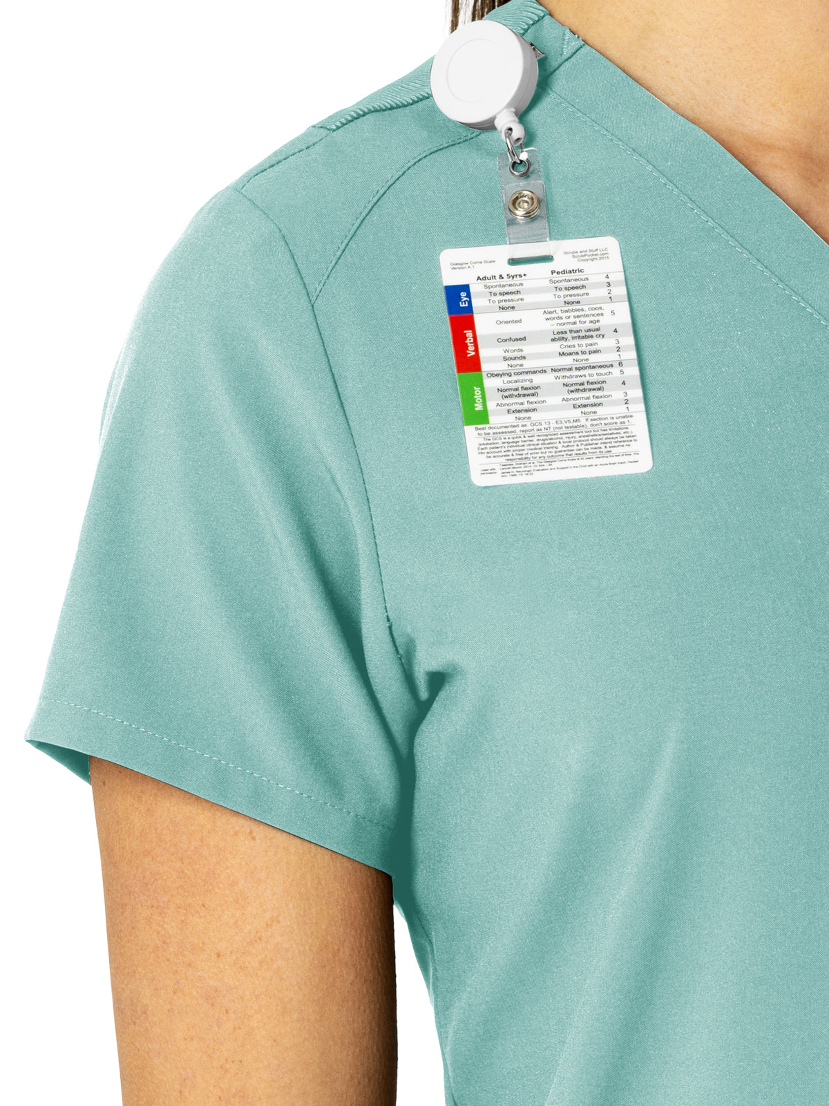 Women's Three-Pocket Flex-N-Reach V-Neck Scrub Top - 6045 - Turquoise