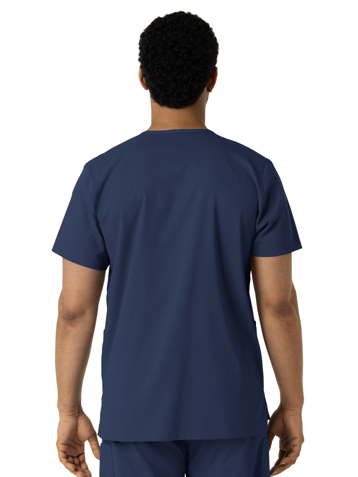 Unisex Three-Pocket V-Neck Scrub Top - 6051 - Navy