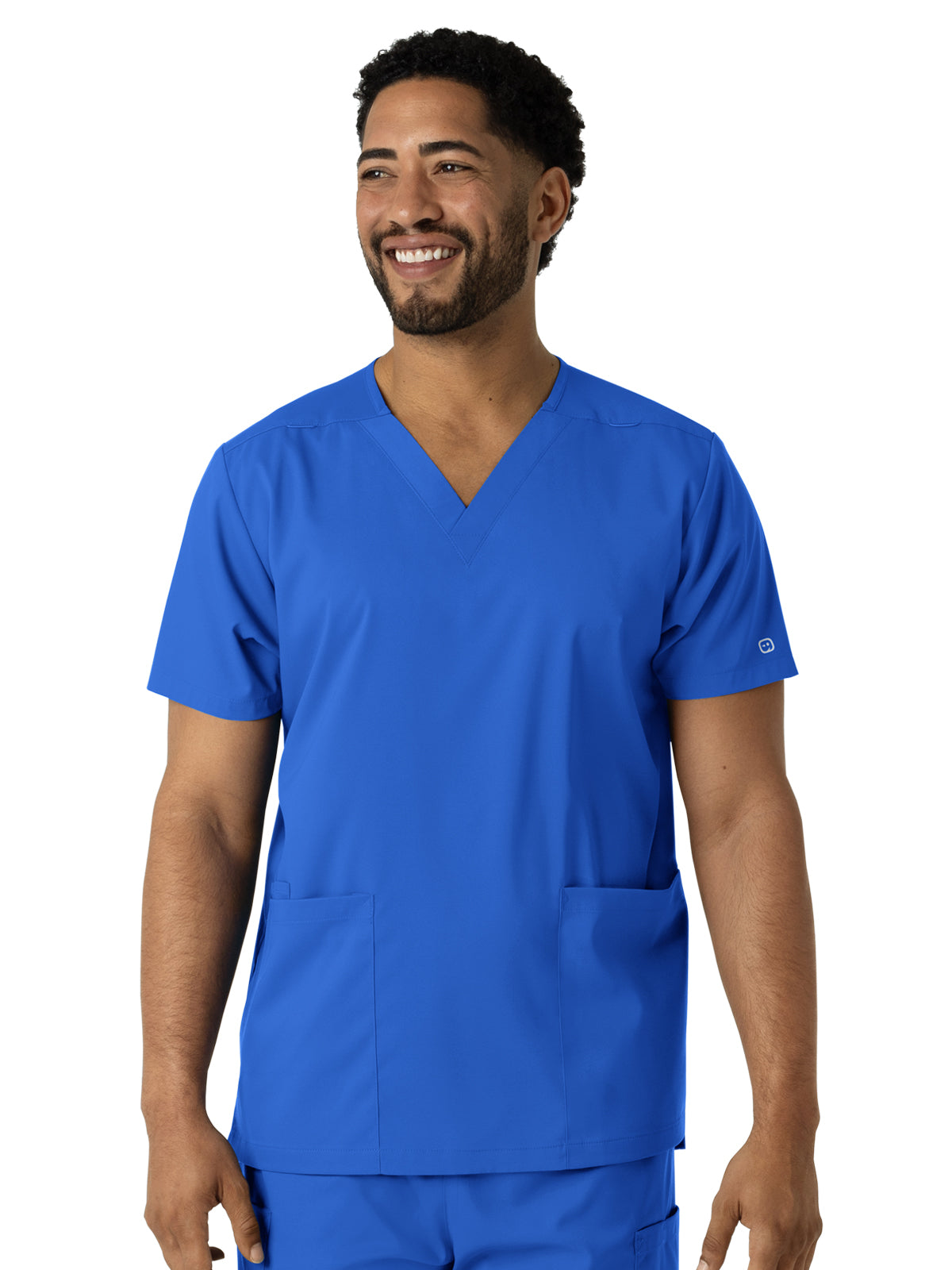 Unisex Three-Pocket V-Neck Scrub Top - 6051 - Royal