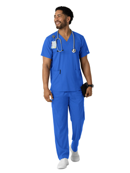 Unisex Three-Pocket V-Neck Scrub Top - 6051 - Royal