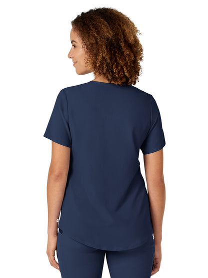 Women's Four-Pocket V-Neck Top - 6134 - Navy Heather