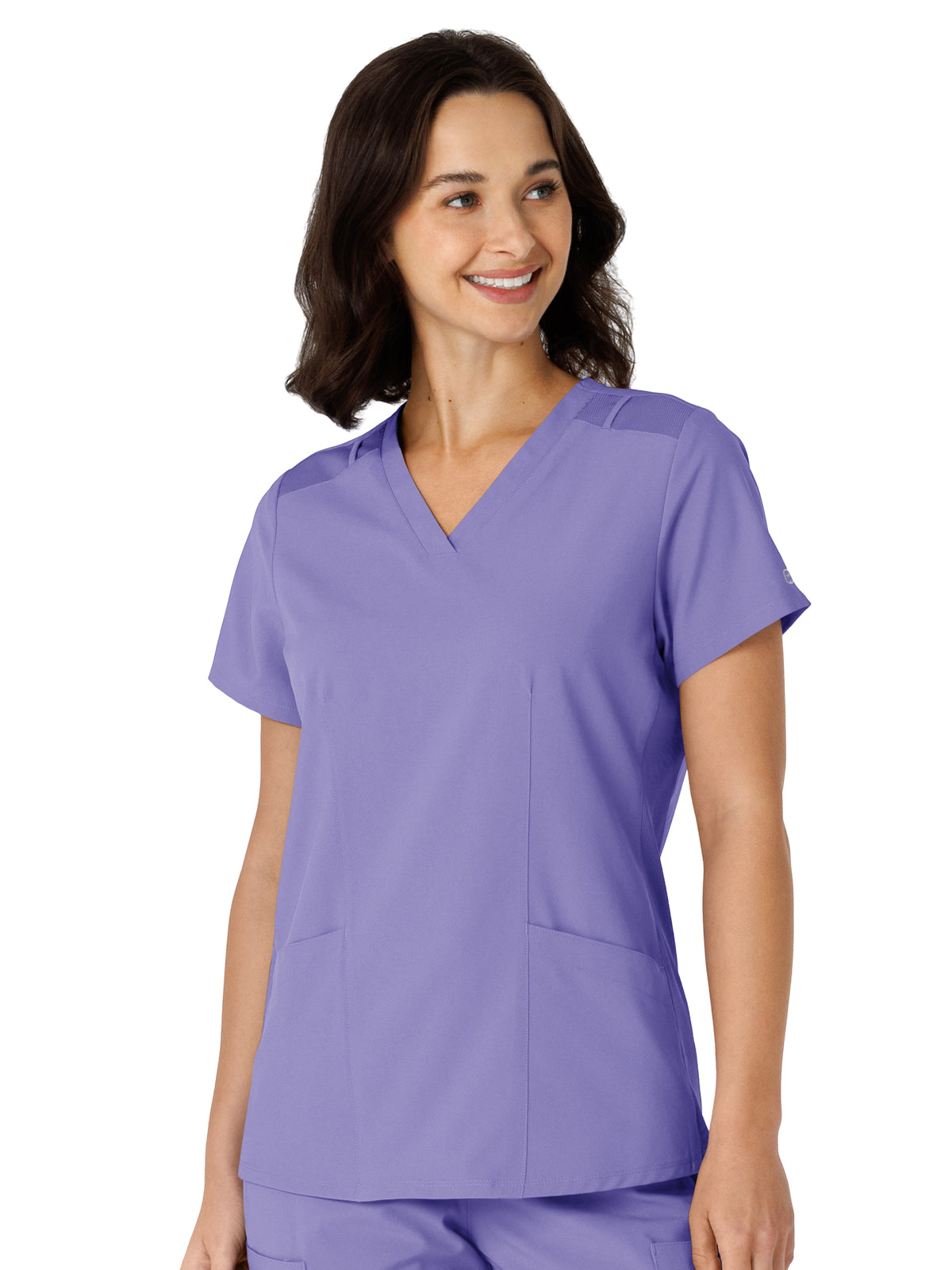 Women's Flex-n-Reach Side Panel V-Neck Scrub Top - 6145 - Iris Purple