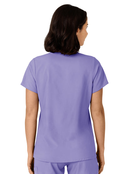 Women's Flex-n-Reach Side Panel V-Neck Scrub Top - 6145 - Iris Purple