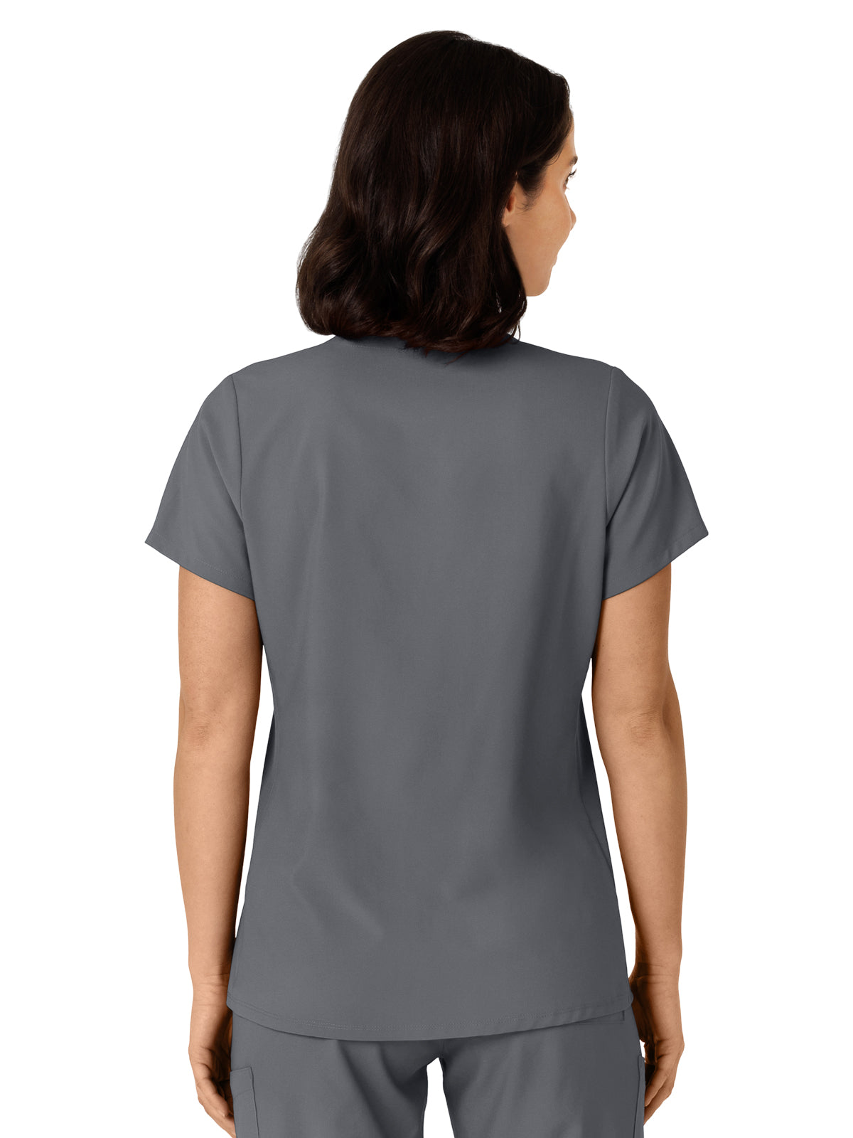 Women's Flex-n-Reach Side Panel V-Neck Scrub Top - 6145 - Pewter