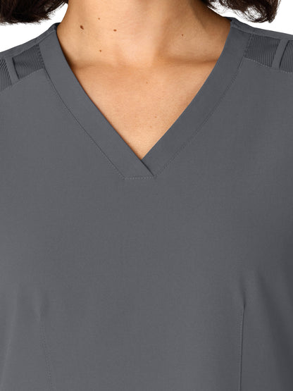 Women's Flex-n-Reach Side Panel V-Neck Scrub Top - 6145 - Pewter