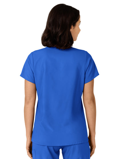 Women's Flex-n-Reach Side Panel V-Neck Scrub Top - 6145 - Royal