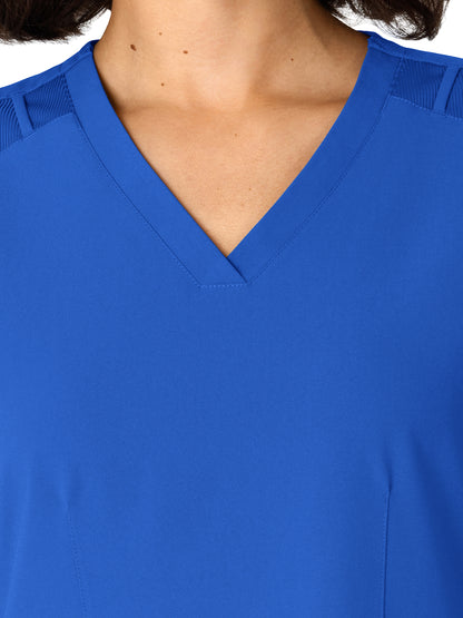 Women's Flex-n-Reach Side Panel V-Neck Scrub Top - 6145 - Royal