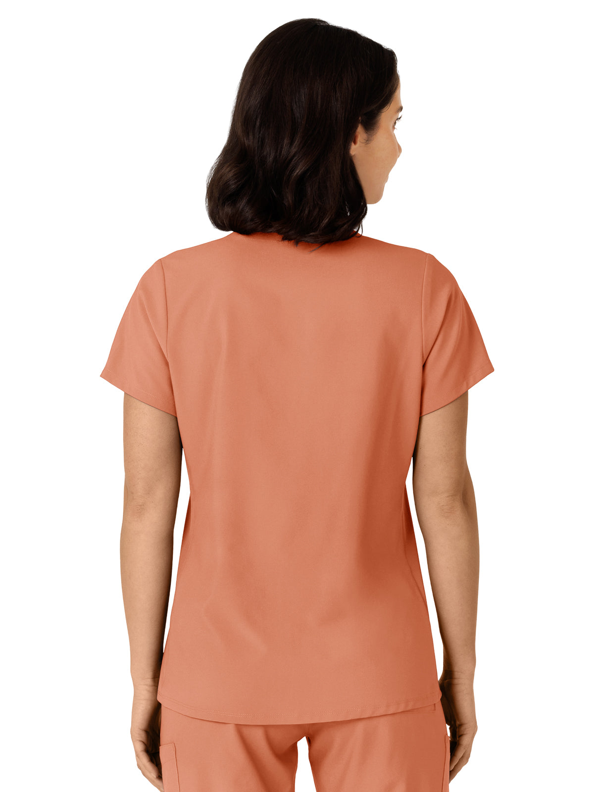 Women's Flex-n-Reach Side Panel V-Neck Scrub Top - 6145 - Terra Cotta