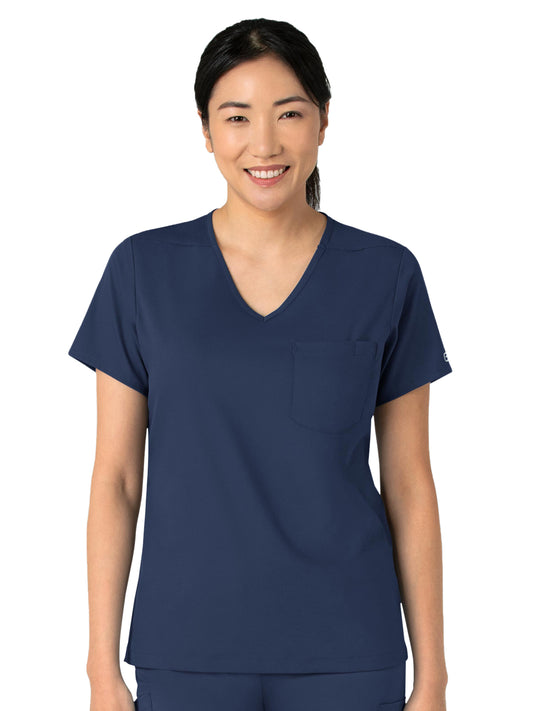 Women's Tuck-In V-Neck Top - 6151 - Navy