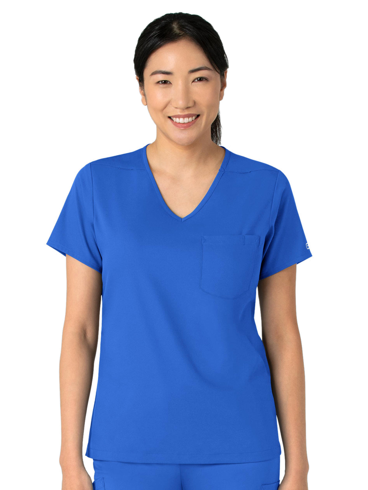 Women's Two-Pocket Tuck-In V-Neck Top - 6151 - Royal