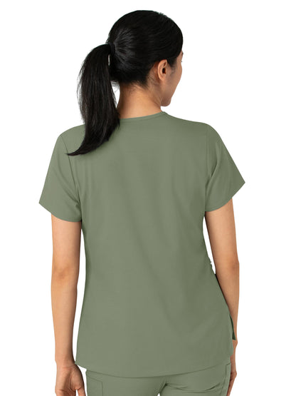 Women's Two-Pocket Tuck-In V-Neck Top - 6151 - Sage