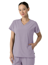 Women's Two-Pocket V-Neck Tunic Scrub Top - 6154 - Wisteria