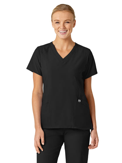 Women's Five-Pocket V-Neck Top - 6155 - Black