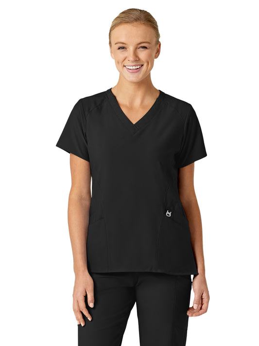 Women's V-Neck Top - 6155 - Black