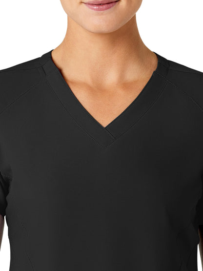 Women's Five-Pocket V-Neck Top - 6155 - Black