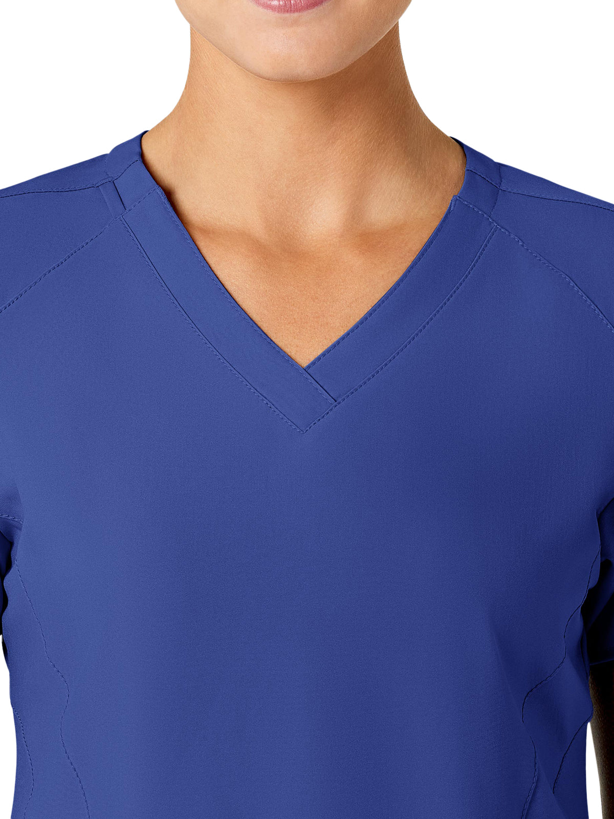 Women's Five-Pocket V-Neck Top - 6155 - Galaxy Blue