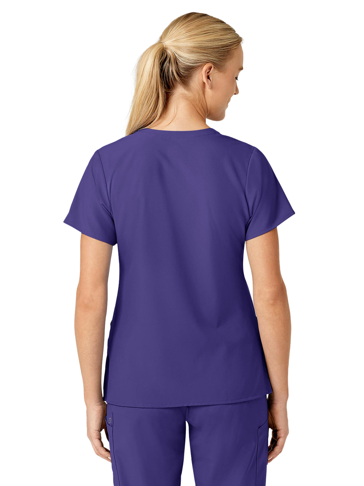 Women's Five-Pocket V-Neck Top - 6155 - Grape