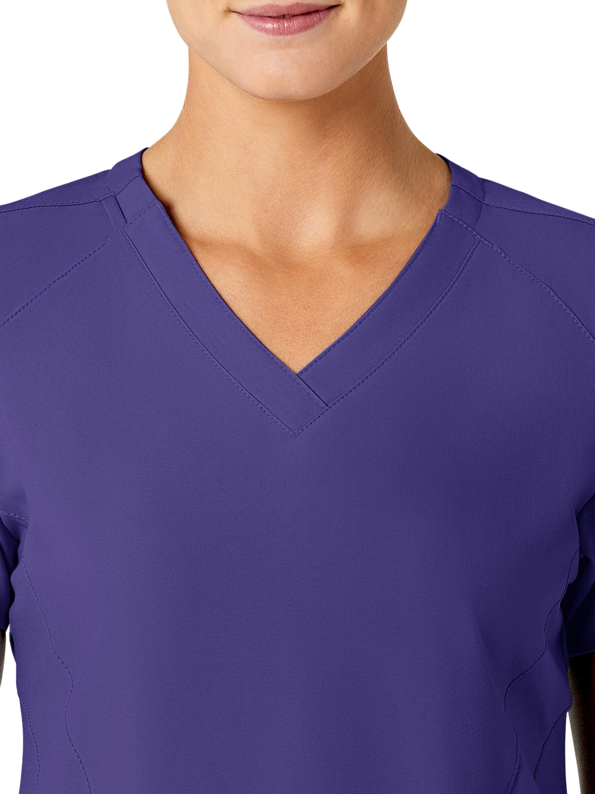 Women's Five-Pocket V-Neck Top - 6155 - Grape