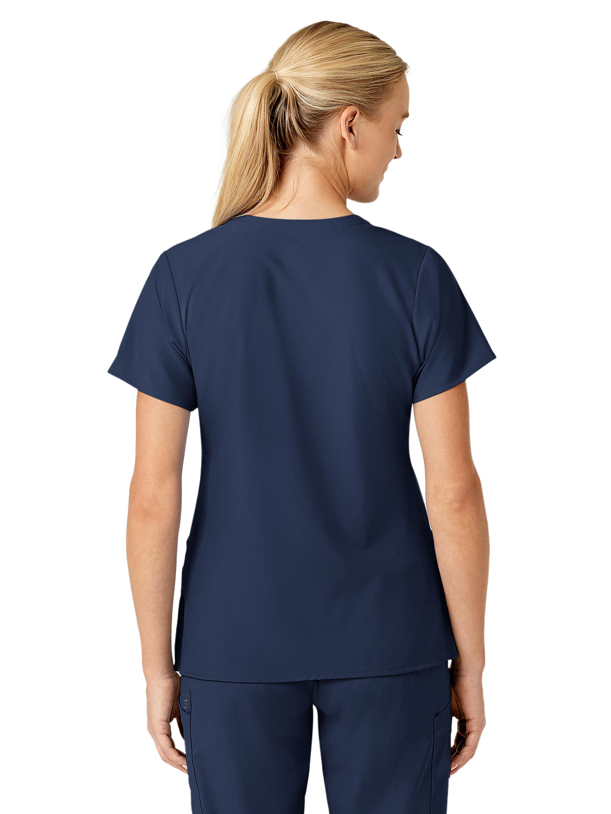 Women's Five-Pocket V-Neck Top - 6155 - Navy