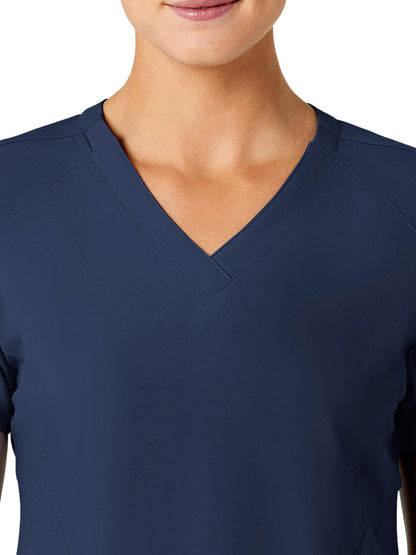 Women's Five-Pocket V-Neck Top - 6155 - Navy