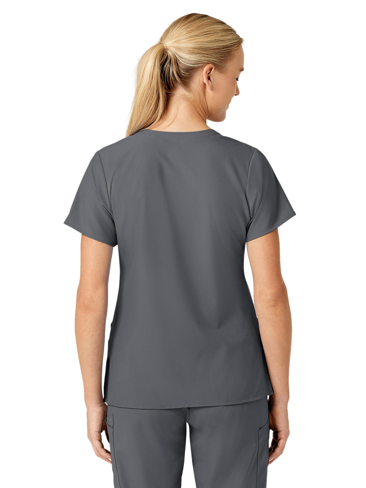 Women's Five-Pocket V-Neck Top - 6155 - Pewter