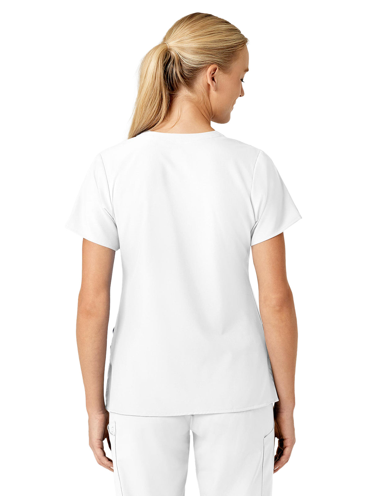 Women's Five-Pocket V-Neck Top - 6155 - White