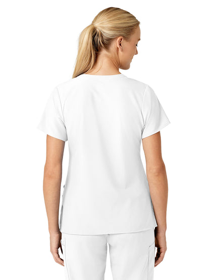 Women's Five-Pocket V-Neck Top - 6155 - White