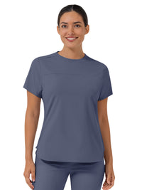 Women's Two-Pocket Captivate Crew Neck Tuck-In Scrub Top - 6170 - Slate Blue