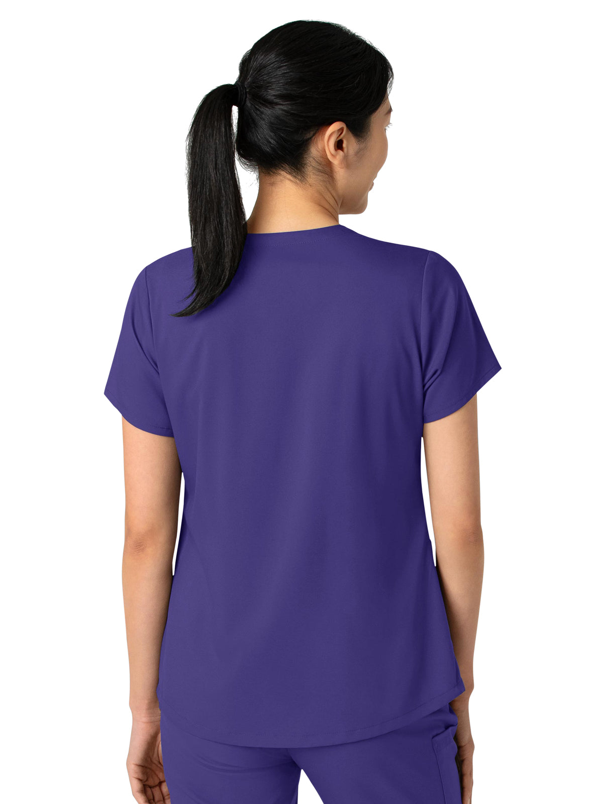 Women's 2-Pocket V-Neck Top - 6251 - Grape