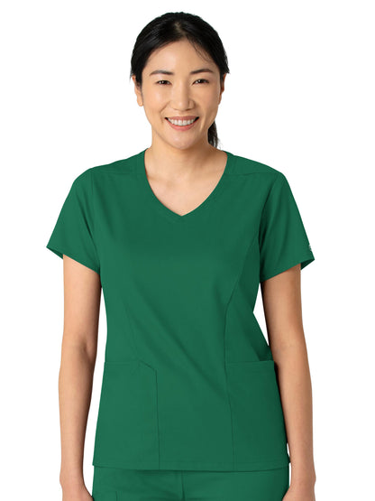 Women's 2-Pocket V-Neck Top - 6251 - Hunter