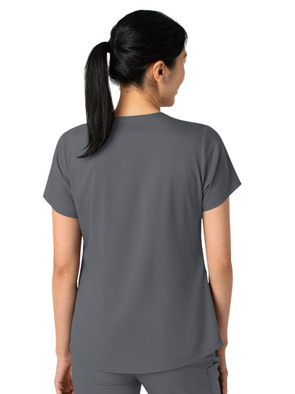 Women's 2-Pocket V-Neck Top - 6251 - Pewter