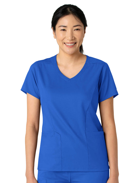 Women's 2-Pocket V-Neck Top - 6251 - Royal