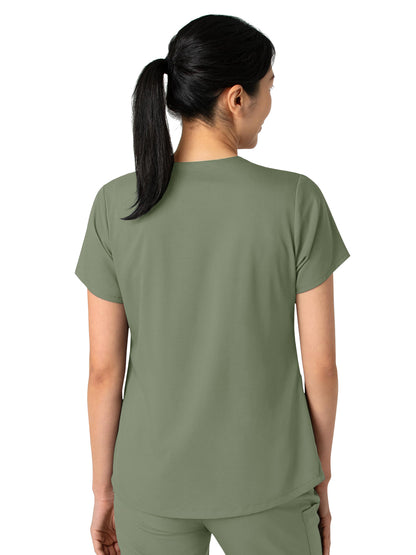 Women's 2-Pocket V-Neck Top - 6251 - Sage