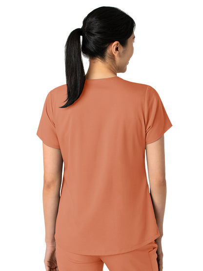 Women's 2-Pocket V-Neck Top - 6251 - Terra Cotta