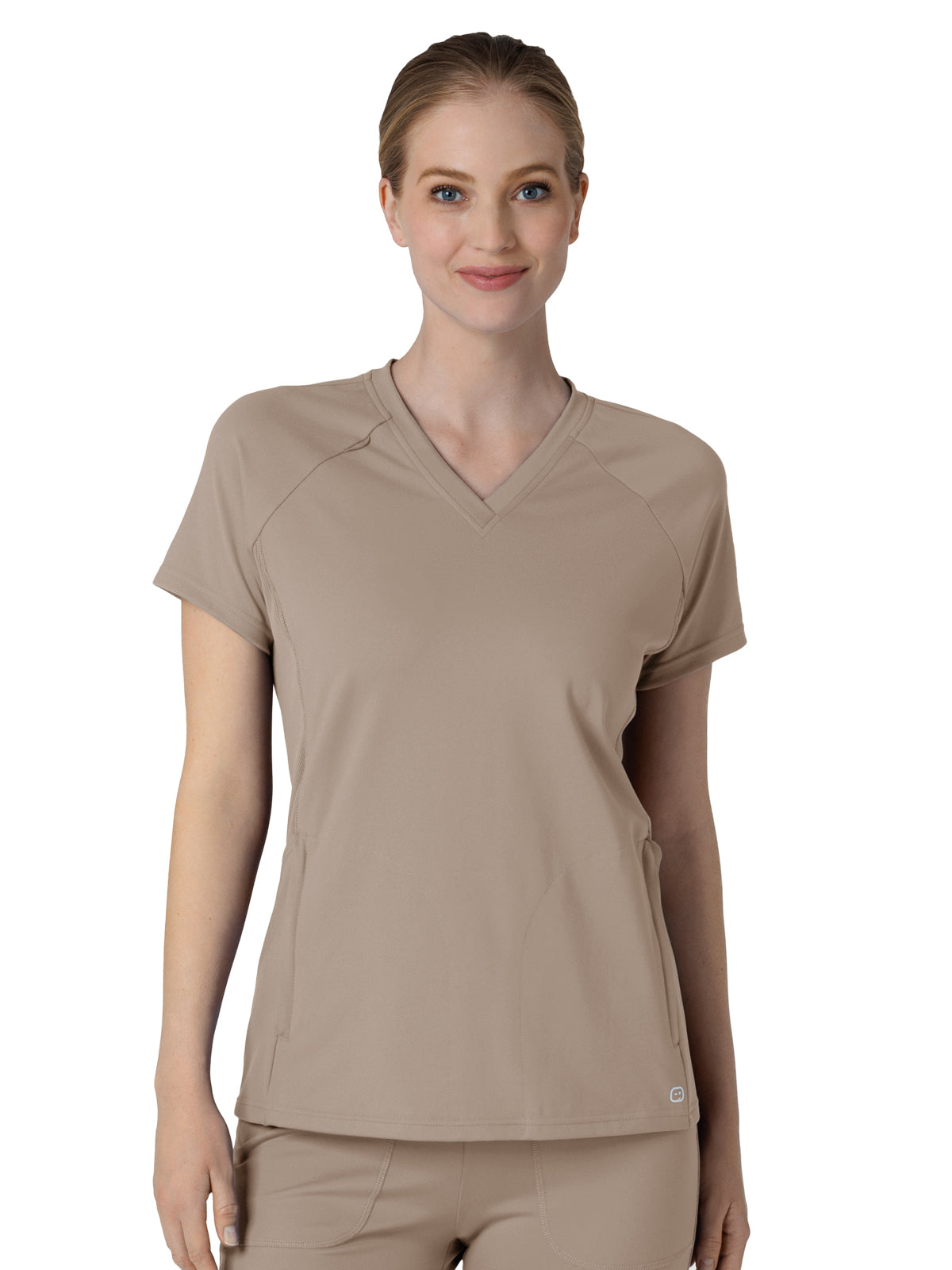 Women's Four-Pocket Flex-n-Reach V-Neck Raglan Scrub Top - 6259 - Haze