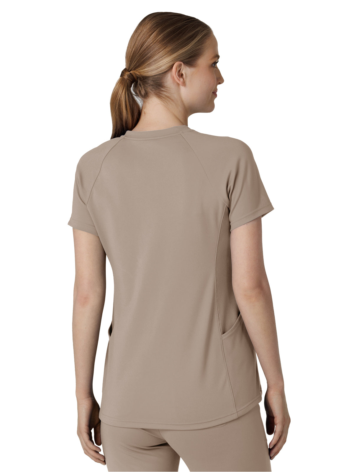 Women's Four-Pocket Flex-n-Reach V-Neck Raglan Scrub Top - 6259 - Haze