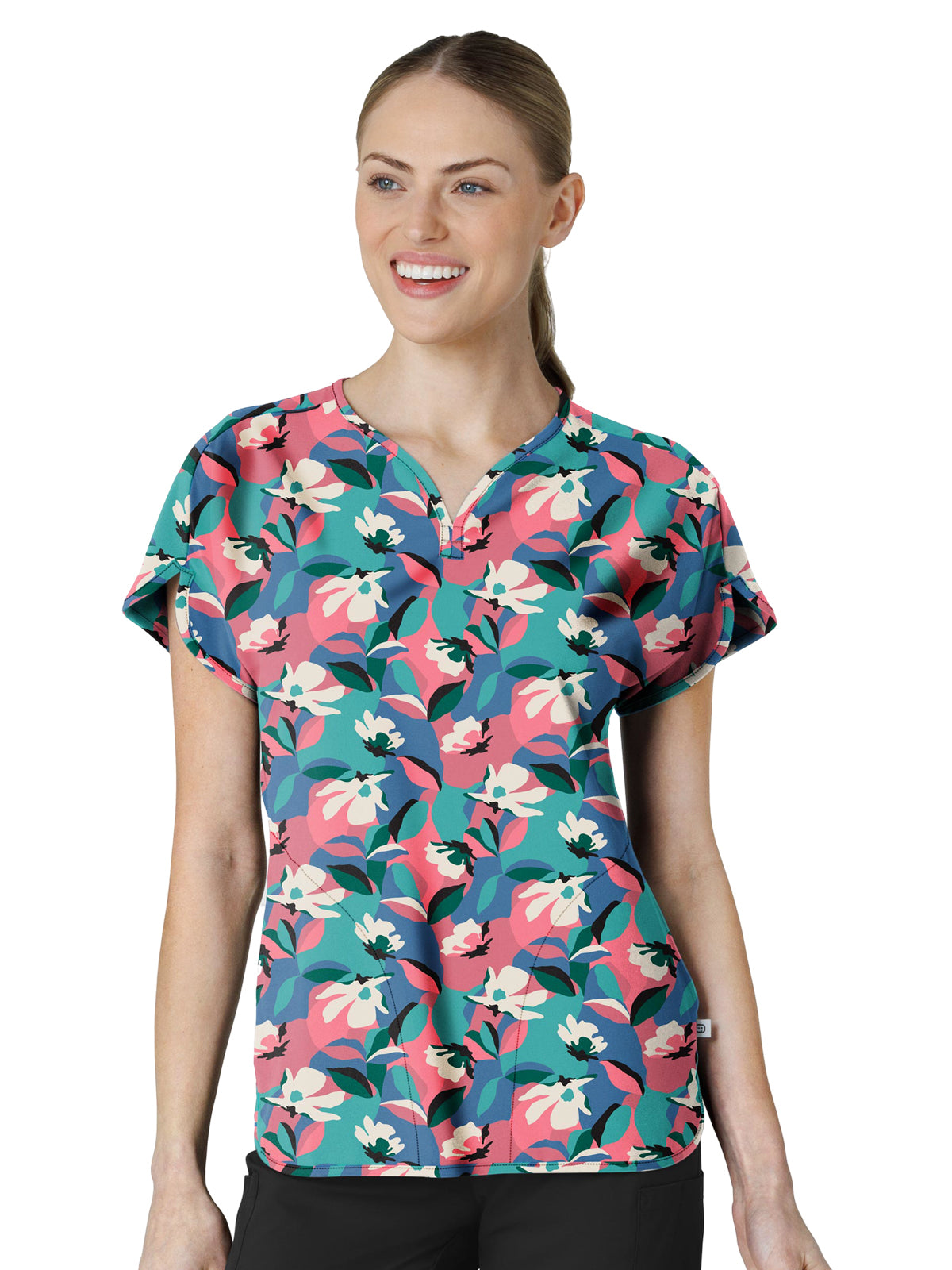 Women's Dolman Print Scrub Top - 6267 - Oceanic Odyssey