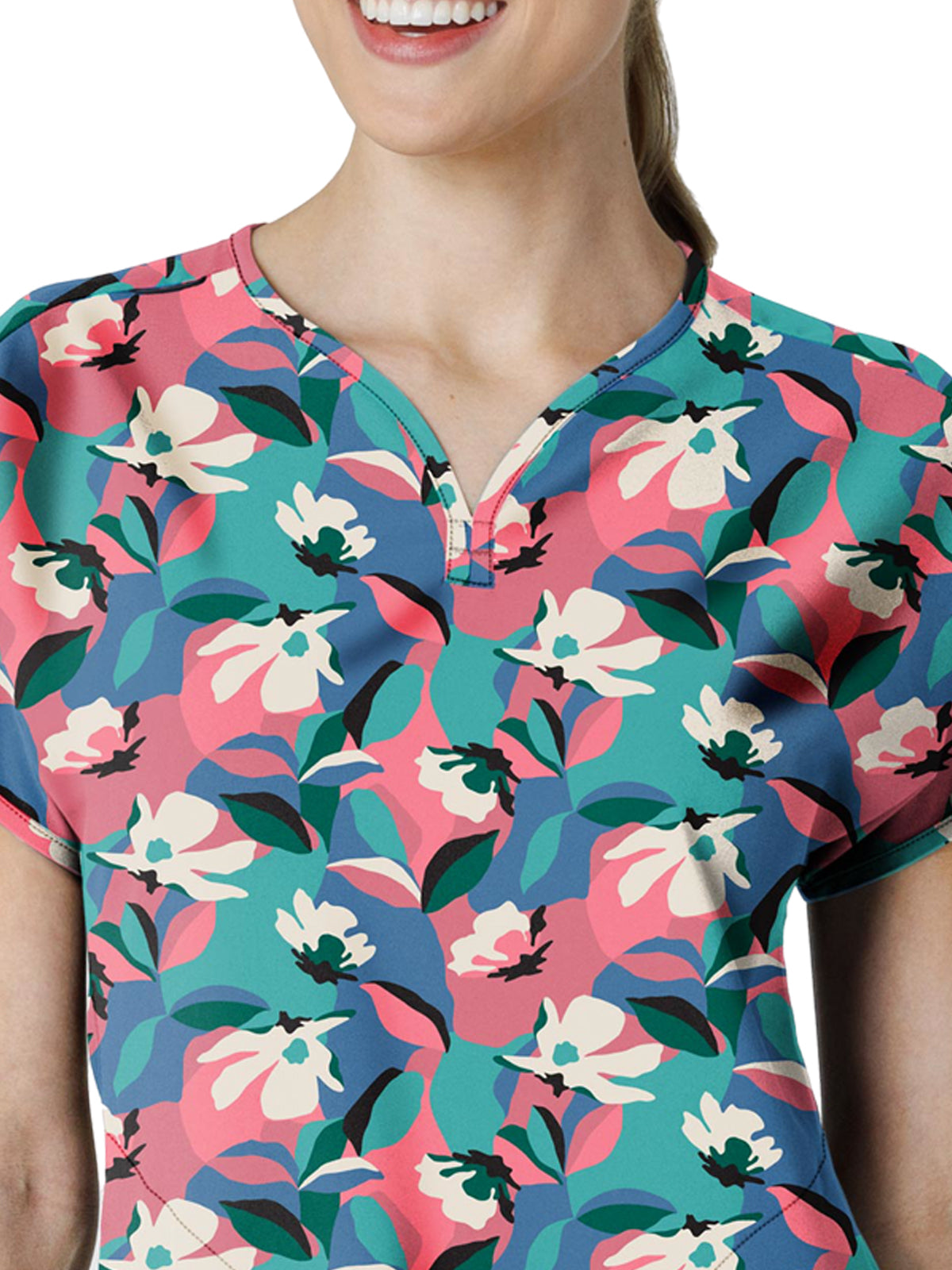 Women's Dolman Print Scrub Top - 6267 - Oceanic Odyssey