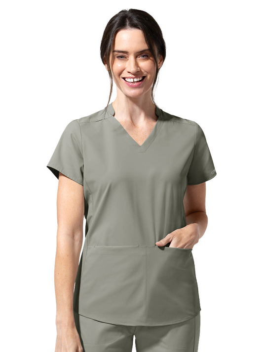 Women's Two-Pocket Align V-Neck Scrub Top - 6270 - Cool Gray