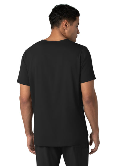 Men's Four-Pocket V-Neck Top - 6351 - Black