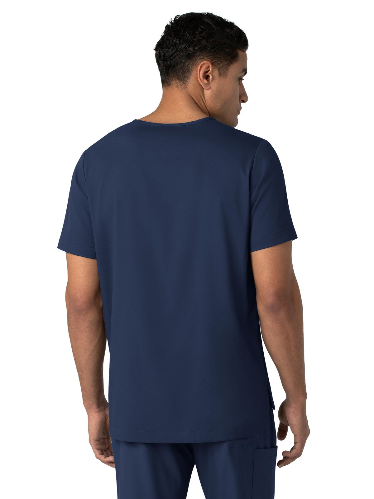 Men's Four-Pocket V-Neck Top - 6351 - Navy